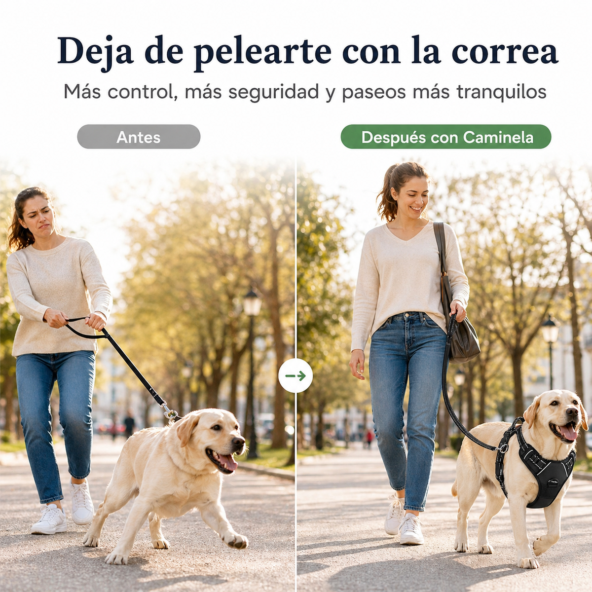Arnés Antitirones Caminela™ + Correa GRATIS